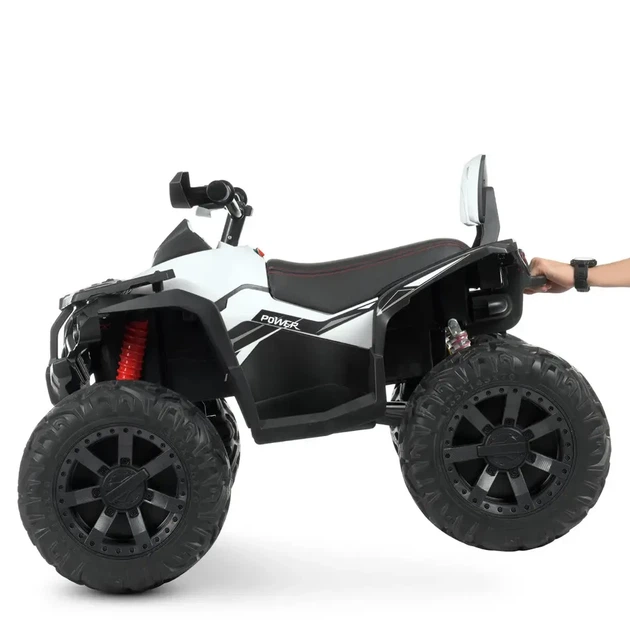 Детский квадроцикл электромобиль Bambi на аккумуляторе M 4795EBLR-1 белый - Фото 6 Детский квадроцикл электромобиль Bambi на аккумуляторе M 4795EBLR-1 белый - изображение 6