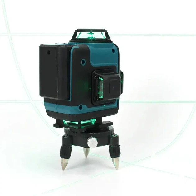 Лазерный нивелир Laser Level 4D с 16 линиями, аккумуляторный, с зеленым лучом, пультом, аккумулятором и штативом в чехле - изображение 2