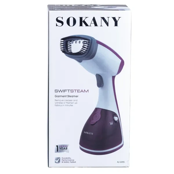 Ручной отпариватель SOKANY AJ-2205 1200 Вт, фиолетовый - Фото 6 Ручной отпариватель SOKANY AJ-2205 1200 Вт, фиолетовый - изображение 6