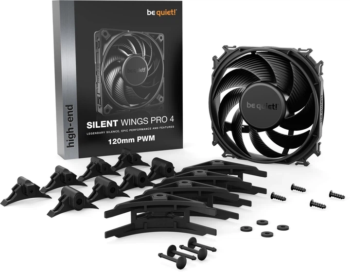 Вентилятор be quiet! Silent Wings Pro 4 120 мм PWM Black (BL098) - изображение 2