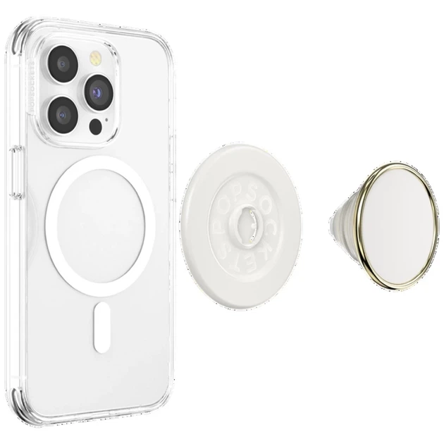 Держатель для телефона Popsockets Round Luxe Coconut Creme Enamel Beige (808938) - изображение 6
