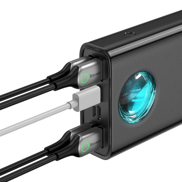 Портативное зарядное устройство Baseus Amblight Digital Display Fast Charge 30000 mAh 65W Black (PPLG000101) - Фото 4 Портативное зарядное устройство Baseus Amblight Digital Display Fast Charge 30000 mAh 65W Black (PPLG000101) - изображение 4