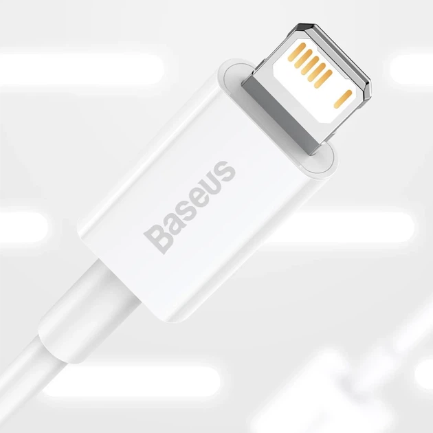 Кабель Baseus Superior USB-A to Lightning 1.5m White (CALYS-B02) - Фото 13 Кабель Baseus Superior USB-A to Lightning 1.5m White (CALYS-B02) - зображення 13