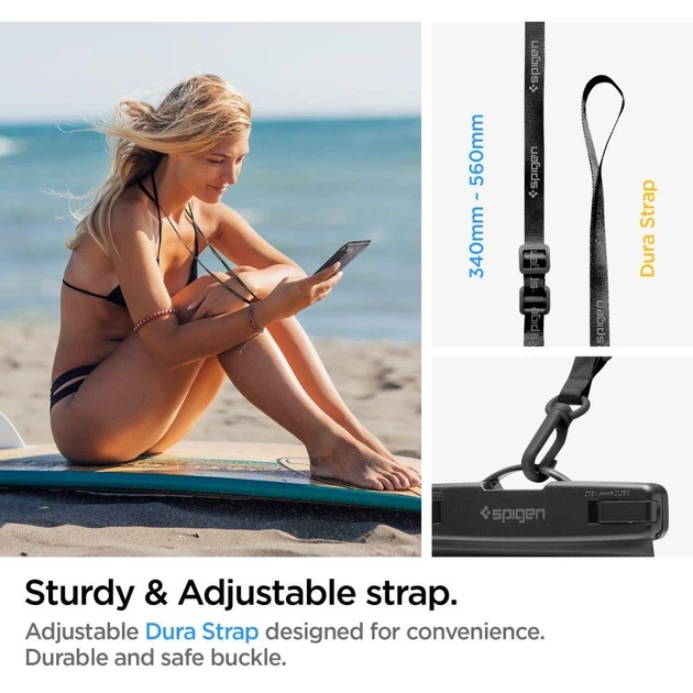 Водонепроницаемый чехол Spigen A601 Universal Waterproof (2 pack) Black (AMP04523) - изображение 14