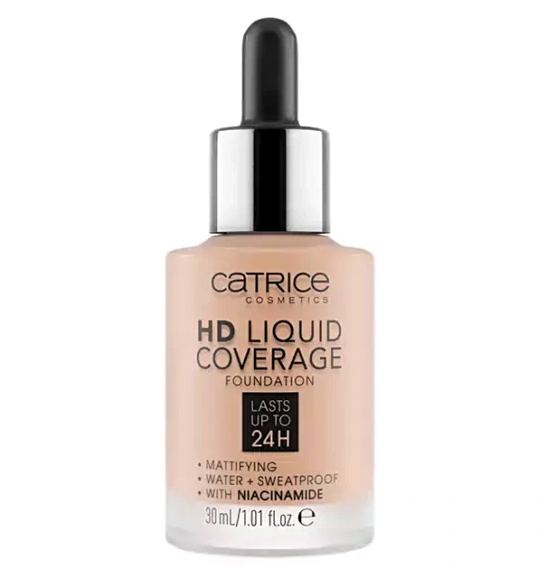 Catrice HD Liquid Coverage Foundation Жидкая тональная основа № 020 "Rose Beige" - Фото 1 Catrice HD Liquid Coverage Foundation Жидкая тональная основа № 020 "Rose Beige" - изображение 1
