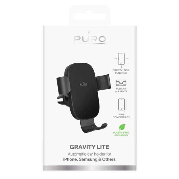 Гравитационный автодержатель Puro Gravity на решетку Black (8018417500367) - Фото 3 Гравитационный автодержатель Puro Gravity на решетку Black (8018417500367) - изображение 3