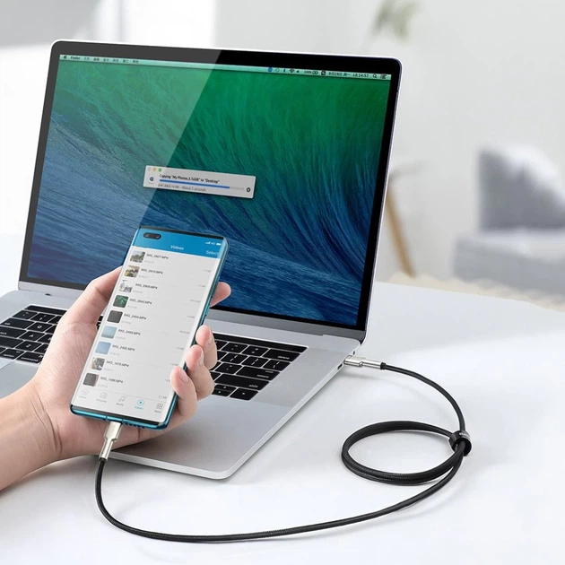 Кабель Baseus Cafule USB-C to USB-C 2m Black (CATJK-D01) - Фото 13 Кабель Baseus Cafule USB-C to USB-C 2m Black (CATJK-D01) - зображення 13