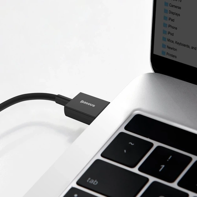 Кабель Baseus Superior USB-A to USB-C 1m Black (CATYS-01) - зображення 10