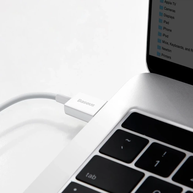 Кабель Baseus Superior Series Fast Charging USB-A to USB-C 1m White (CATYS-02) - Фото 11 Кабель Baseus Superior Series Fast Charging USB-A to USB-C 1m White (CATYS-02) - зображення 11