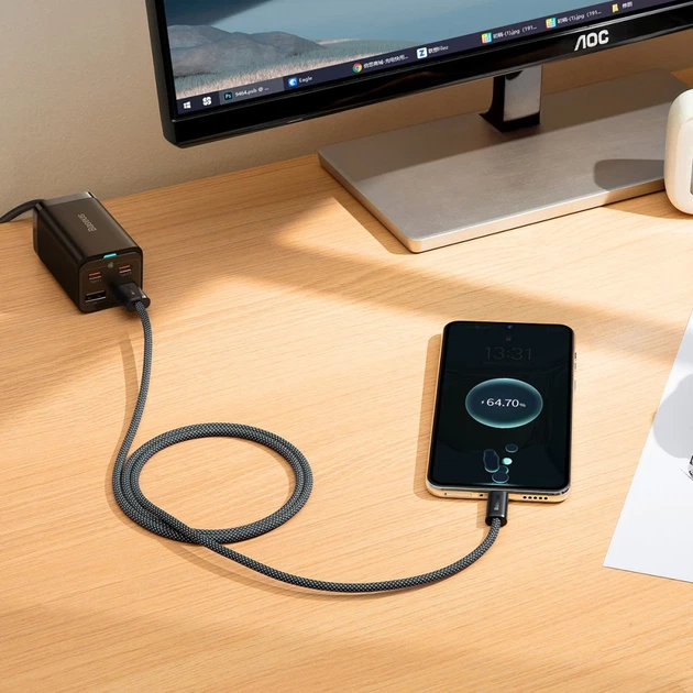 Кабель Baseus Dynamic Series USB-A to USB-C 1m Grey (CALD000616) - Фото 9 Кабель Baseus Dynamic Series USB-A to USB-C 1m Grey (CALD000616) - зображення 9