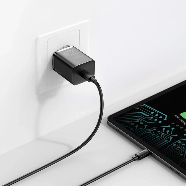 Сетевое зарядное устройство Baseus Super Si 30W USB-C Black (CCSUP-J01) - Фото 10 Сетевое зарядное устройство Baseus Super Si 30W USB-C Black (CCSUP-J01) - изображение 10