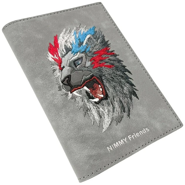 Etui-portfel Nimmy Raptor Lion na paszport Grey (6971080319143) - obraz 5