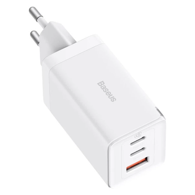Мережевий зарядний пристрій Baseus GaN5 Pro FC 65W 2xUSB-C | USB-A with USB-C to USB-C Cable White (CCGP120202) - зображення 2