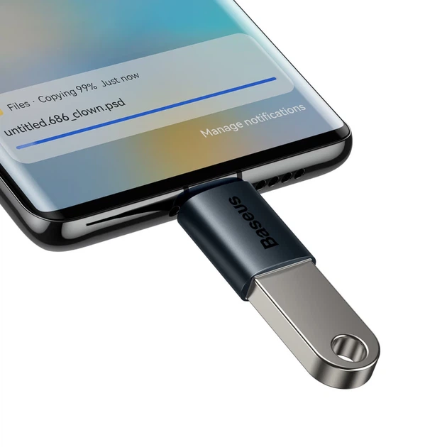 Адаптер Baseus Ingenuity OTG USB Type-C do USB-A 3.1 Blue (ZJJQ000003) - Фото 4 Адаптер Baseus Ingenuity OTG USB Type-C do USB-A 3.1 Blue (ZJJQ000003) - зображення 4