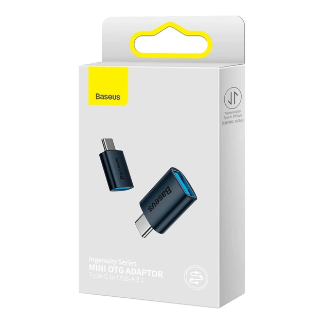 Адаптер Baseus Ingenuity OTG USB Type-C do USB-A 3.1 Blue (ZJJQ000003) - Фото 5 Адаптер Baseus Ingenuity OTG USB Type-C do USB-A 3.1 Blue (ZJJQ000003) - зображення 5