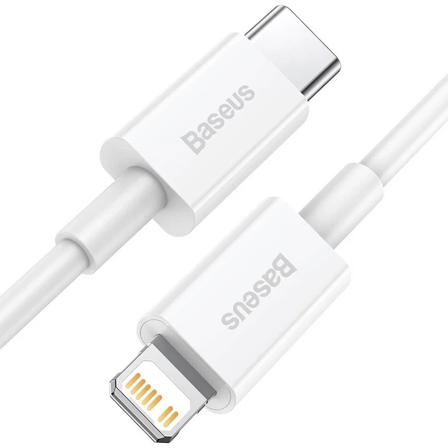 Кабель Baseus Superior Series Fast Charging USB-C to Lightning 0.25m White (CATLYS-02) - зображення 2