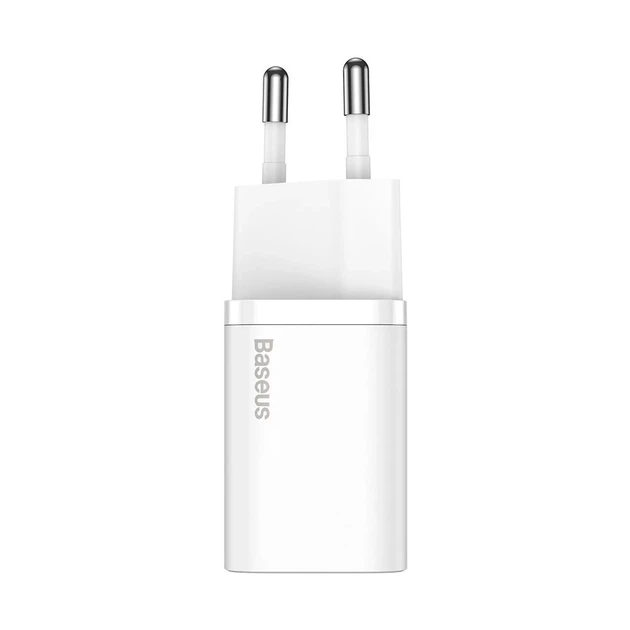 Сетевое зарядное устройство Baseus Super Silicone PD 20W USB-C with USB-C to Lightning Cable 1m White (TZCCSUP-B02) - изображение 3