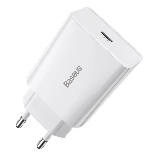 Сетевое зарядное устройство Baseus Speed Mini PD 20W USB-C White (CCFS-SN02) - Фото 1 Сетевое зарядное устройство Baseus Speed Mini PD 20W USB-C White (CCFS-SN02) - изображение 1
