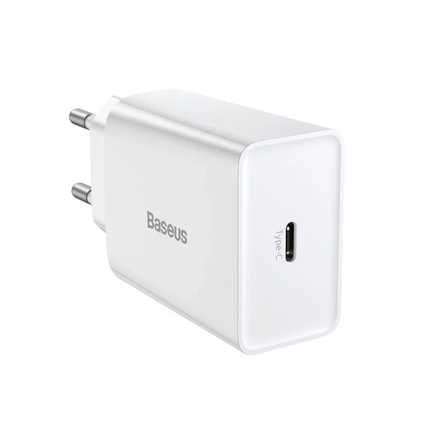 Сетевое зарядное устройство Baseus Speed Mini PD 20W USB-C White (CCFS-SN02) - Фото 4 Сетевое зарядное устройство Baseus Speed Mini PD 20W USB-C White (CCFS-SN02) - изображение 4