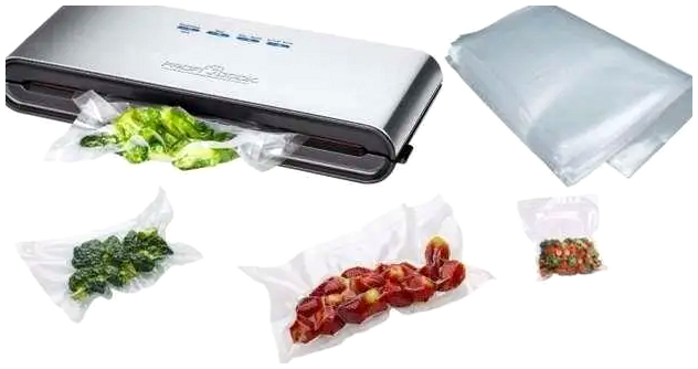 Вакуумный упаковщик 4 уровня регулировки для кухни 18 пакетов нержавеющая сталь Profi Cook KT3186 - Фото 2 Вакуумный упаковщик 4 уровня регулировки для кухни 18 пакетов нержавеющая сталь Profi Cook KT3186 - изображение 2