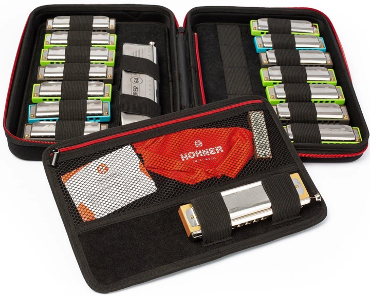 Чехол Hohner FlexCase MZ20192 L для 12-16 губных гармошек (R126714) - Фото 4 Чехол Hohner FlexCase MZ20192 L для 12-16 губных гармошек (R126714) - изображение 4