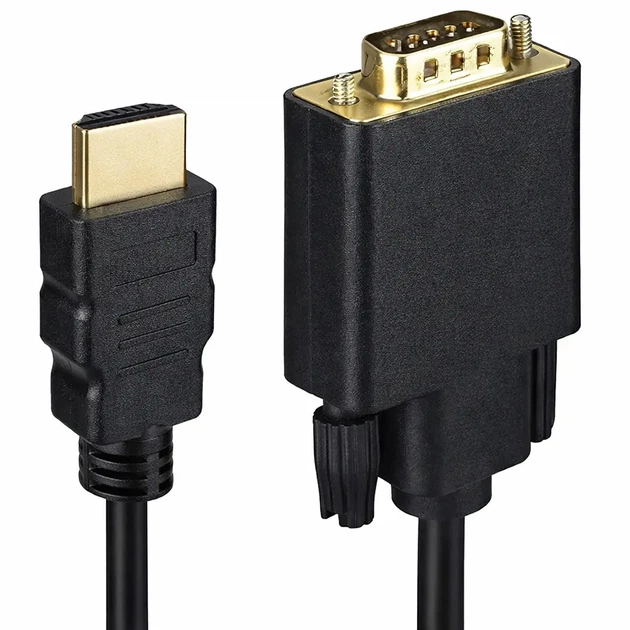 Кабель HDMI-VGA, 1,8м / Кабель для підключення / Мультимедійний кабель HDMI-VGA для монітора / Адаптер - Фото 4 Кабель HDMI-VGA, 1,8м / Кабель для підключення / Мультимедійний кабель HDMI-VGA для монітора / Адаптер - изображение 4