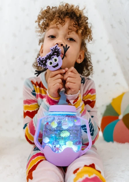Sensoryczny słoik Glo Pals z podświetleniem Fioletowy (0850016823656) - obraz 4