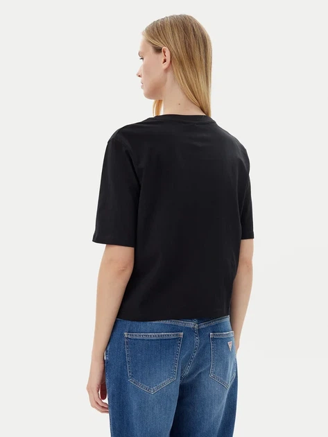 Футболка хлопковая женская Guess Colette Boxy T-Shirt V4BI21-I3Z14-JBLK L Jet Black A996 (7625408101000) - изображение 2