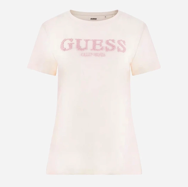Футболка хлопковая женская Guess Giuditta Cn Ss T-Shirt V6RI11-J1314-G012 L Cream White (7621235087029) - изображение 5