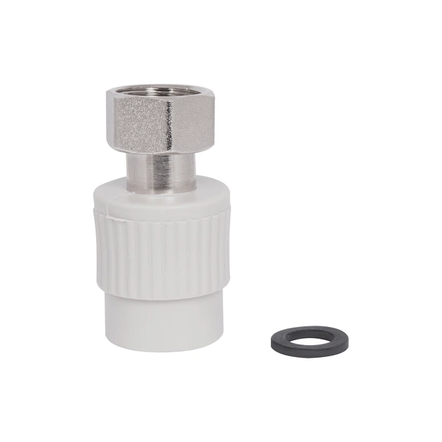 Муфта поліпропіленова Thermo Alliance 20х1/2"В з накидною гайкою для поліпропіленових труб - зображення 4