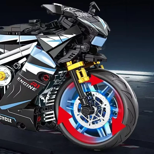 Детский конструктор Мотоцикл BMW M 1000 RR Mingdi 320 деталей - изображение 5