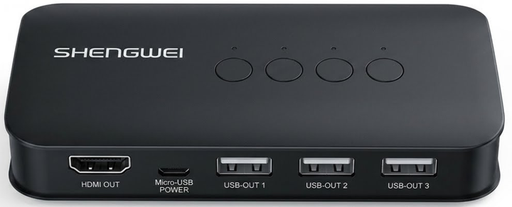 KVM-перемикач Shengwei DKH3401K 4 HDMI 4K - Фото 1 KVM-перемикач Shengwei DKH3401K 4 HDMI 4K - зображення 1