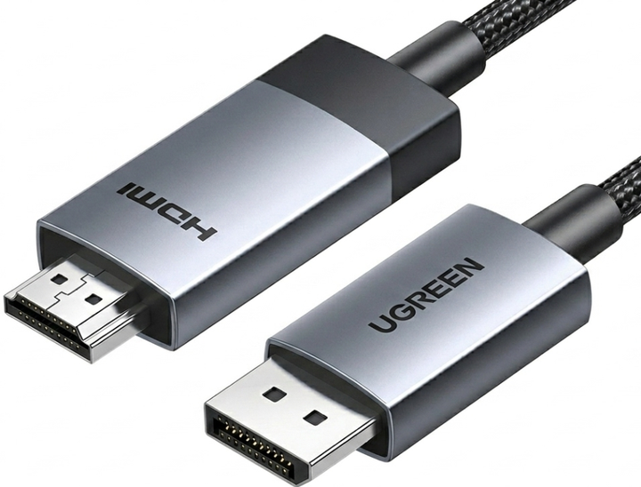 Кабель-адаптер Ugreen DP119 DisplayPort - HDMI 4K 60Hz v.1.2/v.2.0 3 м Black 25491 - Фото 1 Кабель-адаптер Ugreen DP119 DisplayPort - HDMI 4K 60Hz v.1.2/v.2.0 3 м Black 25491 - зображення 1