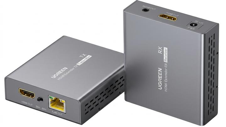 Удлинитель HDMI UGREEN CM411 50 м 4K/60Hz по свитой паре - Фото 1 Удлинитель HDMI UGREEN CM411 50 м 4K/60Hz по свитой паре - изображение 1
