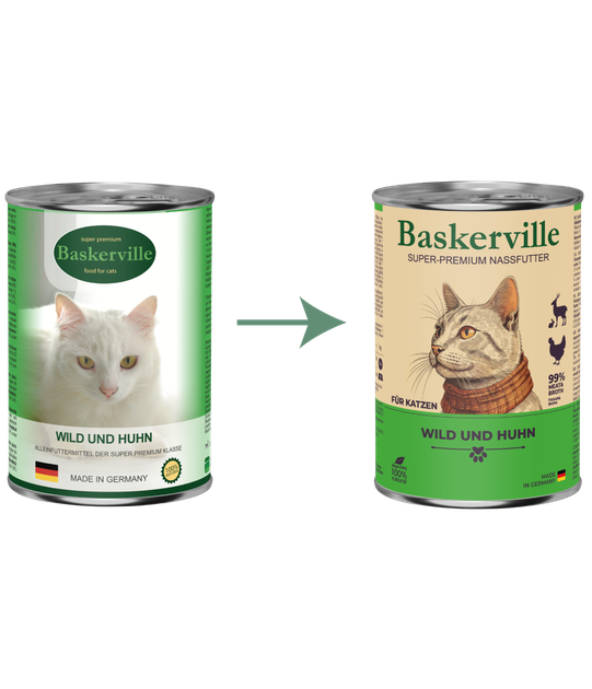 Консервированный корм Baskerville Оленина с мясом курицы для кошек 400 г (4250231597107) - Фото 2 Консервированный корм Baskerville Оленина с мясом курицы для кошек 400 г (4250231597107) - изображение 2