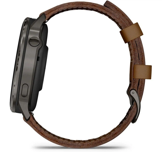 Смарт-годинник Garmin Venu 4 - 45 mm, Slate with Black Silicone Band and Brown Leather Band (010-03014-03) - изображение 5