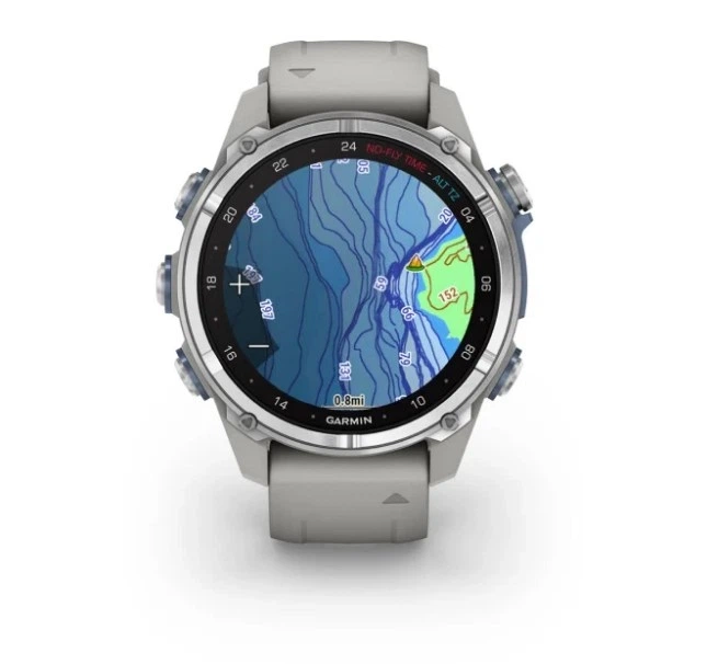 Смарт-годинник GARMIN Descent Mk3 43 mm Stainless Steel with Fog Gray Silicone Band (010-02753-03/04) - Фото 7 Смарт-годинник GARMIN Descent Mk3 43 mm Stainless Steel with Fog Gray Silicone Band (010-02753-03/04) - изображение 7