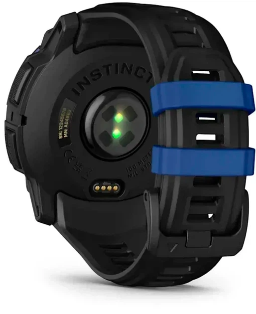 Смарт-годинник Garmin Instinct 3 50mm AMOLED Black with Bolt Blue Accents (010-03020-03) - Фото 3 Смарт-годинник Garmin Instinct 3 50mm AMOLED Black with Bolt Blue Accents (010-03020-03) - зображення 3