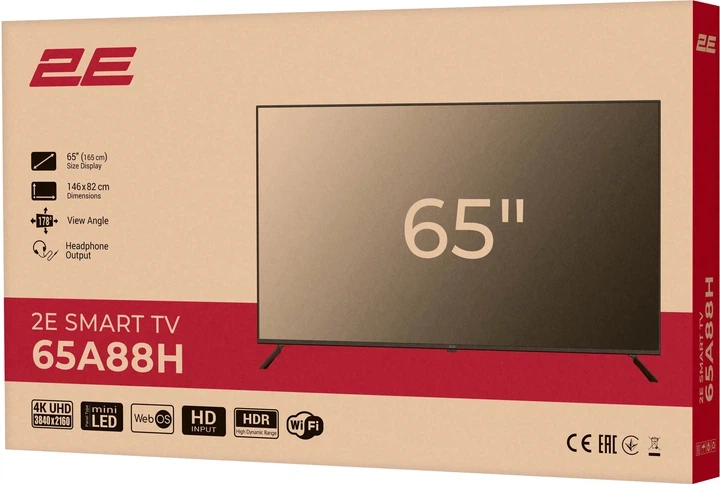 Телевізор 2E MiniLED 65" 2E-65A88H - изображение 2
