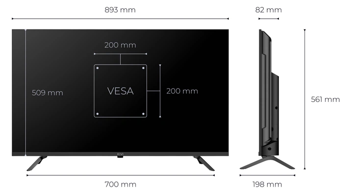 Телевізор Kivi 40'' 40F800KB - Фото 2 Телевізор Kivi 40'' 40F800KB - изображение 2