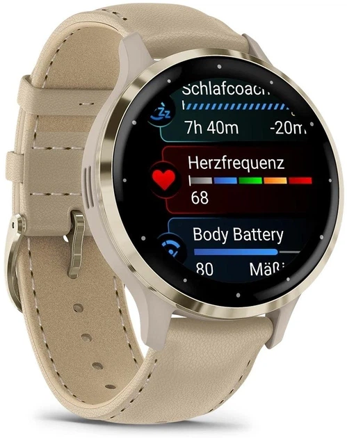 Смарт-годинник GARMIN Venu 3S Soft Gold S. Steel Bezel w. French Gray Case and Leather Band (010-02785-55) - Фото 3 Смарт-годинник GARMIN Venu 3S Soft Gold S. Steel Bezel w. French Gray Case and Leather Band (010-02785-55) - изображение 3