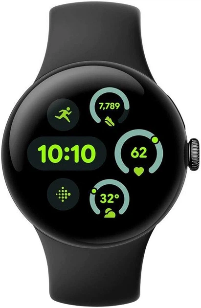 Google Pixel Watch 3 41 mm LTE Matte Black Aluminum Case/Obsidian Active Band - Фото 3 Google Pixel Watch 3 41 mm LTE Matte Black Aluminum Case/Obsidian Active Band - зображення 3