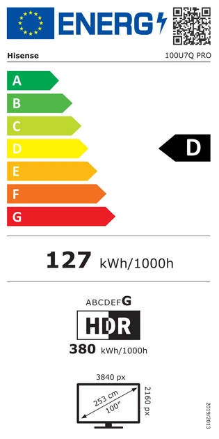 Телевізор Hisense MiniLED 100" 100U7Q PRO - Фото 2 Телевізор Hisense MiniLED 100" 100U7Q PRO - зображення 2