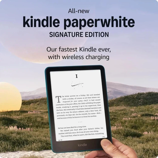 Електронна книга з підсвічуванням Amazon Kindle Paperwhite Signature Edition 12th Gen. 2024 32Gb Metallic Jade - Фото 2 Електронна книга з підсвічуванням Amazon Kindle Paperwhite Signature Edition 12th Gen. 2024 32Gb Metallic Jade - изображение 2