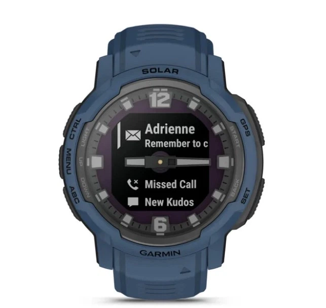 Смарт-годинник GARMIN Instinct Crossover Solar Tidal Blue (010-02730-12/02) - Фото 8 Смарт-годинник GARMIN Instinct Crossover Solar Tidal Blue (010-02730-12/02) - изображение 8