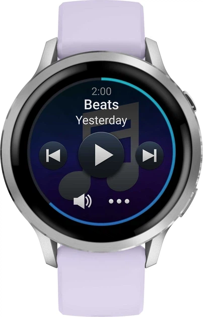Смарт-годинник Garmin Venu 4 41mm Silver with Periwinkle Silicone Band (010-03013-01) - изображение 4