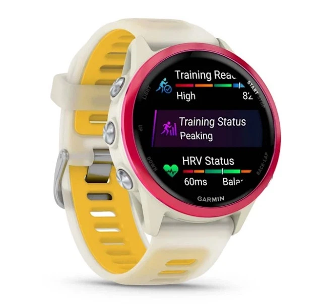 Смарт-годинник GARMIN Forerunner 570 42mm Raspberry Aluminum with Translucent Bone/Mango Band (010-02970-02/42) - Фото 4 Смарт-годинник GARMIN Forerunner 570 42mm Raspberry Aluminum with Translucent Bone/Mango Band (010-02970-02/42) - изображение 4