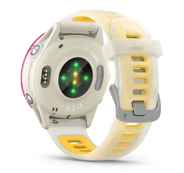 Смарт-годинник GARMIN Forerunner 570 42mm Raspberry Aluminum with Translucent Bone/Mango Band (010-02970-02/42) - Фото 8 Смарт-годинник GARMIN Forerunner 570 42mm Raspberry Aluminum with Translucent Bone/Mango Band (010-02970-02/42) - изображение 8