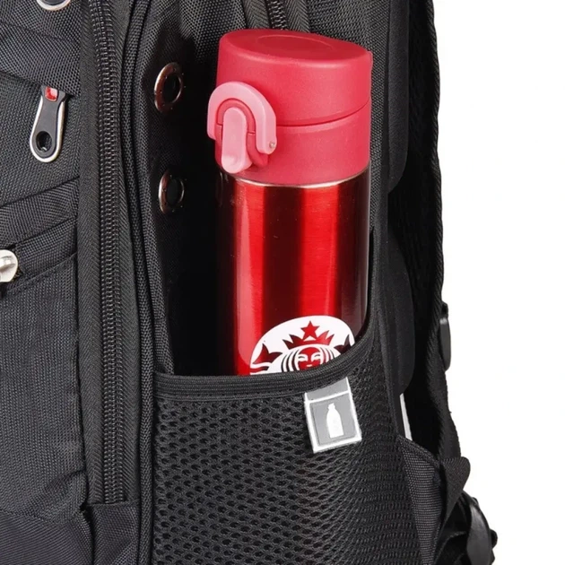Швейцарский городской рюкзак SwissGear 8810 рюкзак для ноутбука с выходом под наушники 11л (36х24х13см) с ортопедической спинкой - изображение 6