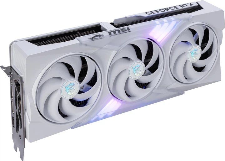 Відеокарта MSI PCI-Ex GeForce RTX 5080 GAMING TRIO OC WHITE 16GB GDDR7 (256bit) (2715/30000) (HDMI, 3 x DisplayPort) (RTX 5080 16G GAMING TRIO OC WHITE) - Фото 5 Відеокарта MSI PCI-Ex GeForce RTX 5080 GAMING TRIO OC WHITE 16GB GDDR7 (256bit) (2715/30000) (HDMI, 3 x DisplayPort) (RTX 5080 16G GAMING TRIO OC WHITE) - изображение 5